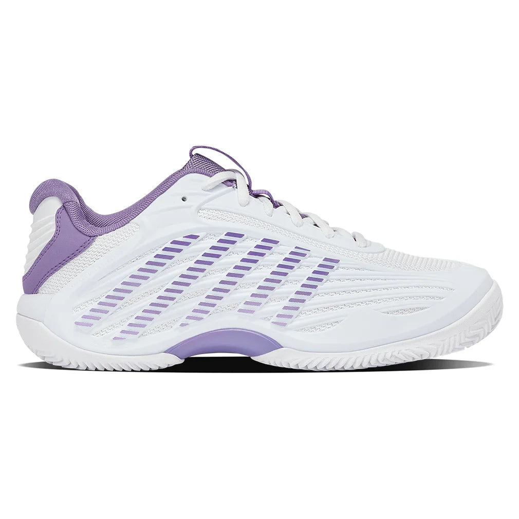 Women's Hypercourt Express 3 Clay Tennis Shoes White and Purple Haze