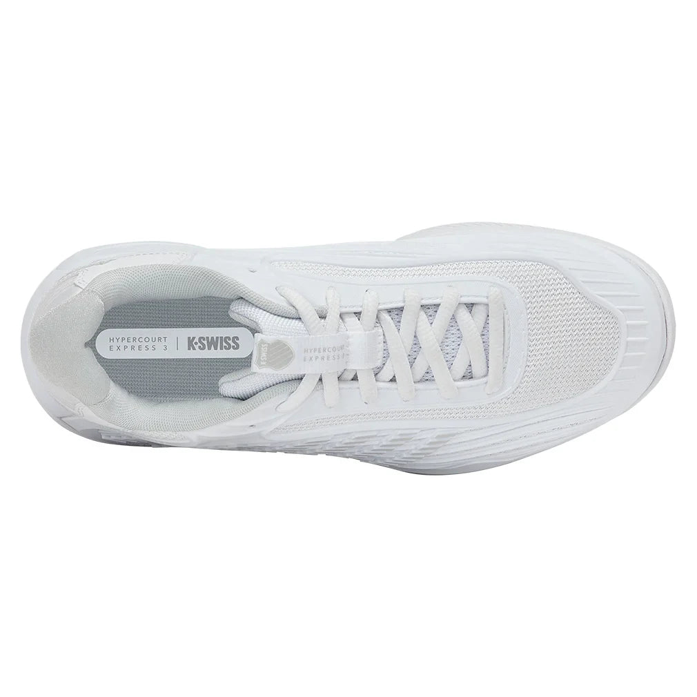 Women's Hypercourt Express 3 D Width Tennis Shoes White and Dawn Blue