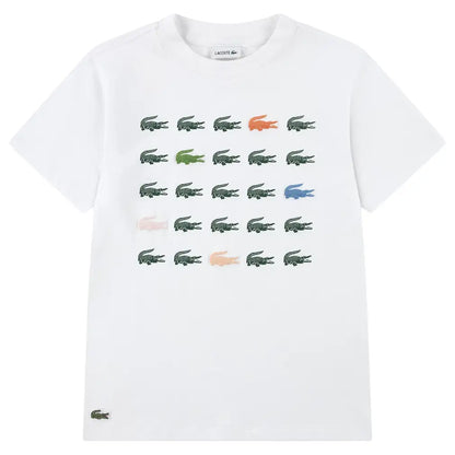 Boys' Croc Grid Tennis Tee-Apparel-Lacoste-947587-W8L-1-Tennis Express