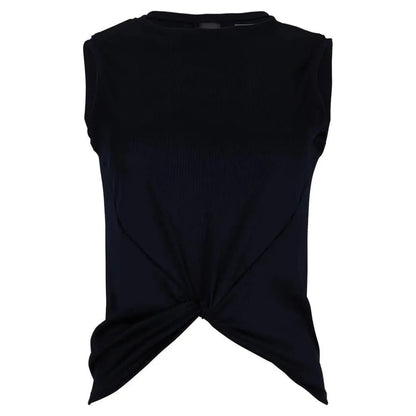 Women's Twist Front Tennis Tank-Apparel-Lucky In Love-95644-001_BLACK-L-Tennis Express