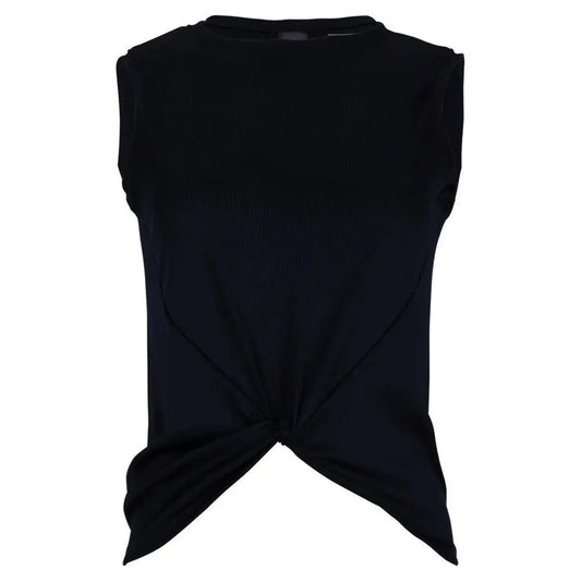 Women's Twist Front Tennis Tank-Apparel-Lucky In Love-95644-001_BLACK-L-Tennis Express