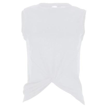 Women's Twist Front Tennis Tank-Apparel-Lucky In Love-95644-110_WHITE-L-Tennis Express