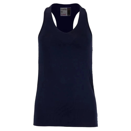 Women's V-Neck Tennis Tank with Bra-Apparel-Lucky In Love-95660-401_MIDNIGHT-L_e1740a6d-b23d-4281-babe-db39b58115ed-Tennis Express