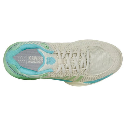 Women's Express Light Pickleball Shoes Egret and Patina Green