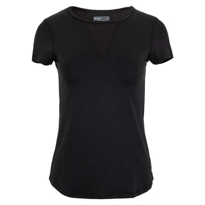 Women's Deep V Tennis Top-Apparel-Lija-96603-BLACK-L-Tennis Express