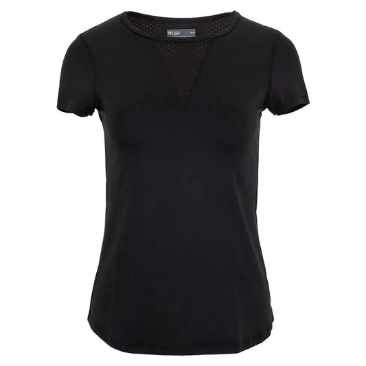 Women's Deep V Tennis Top-Apparel-Lija-96603-BLACK-L-Tennis Express
