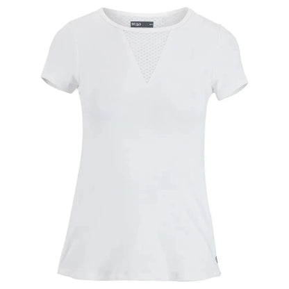 Women's Deep V Tennis Top-Apparel-Lija-96603-WHITE-L-Tennis Express