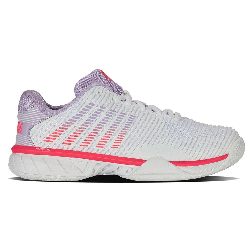 Women's Hypercourt Express 2 Tennis Shoes White and Orchid Petal