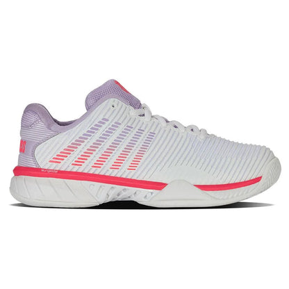 Women's Hypercourt Express 2 Tennis Shoes White and Orchid Petal