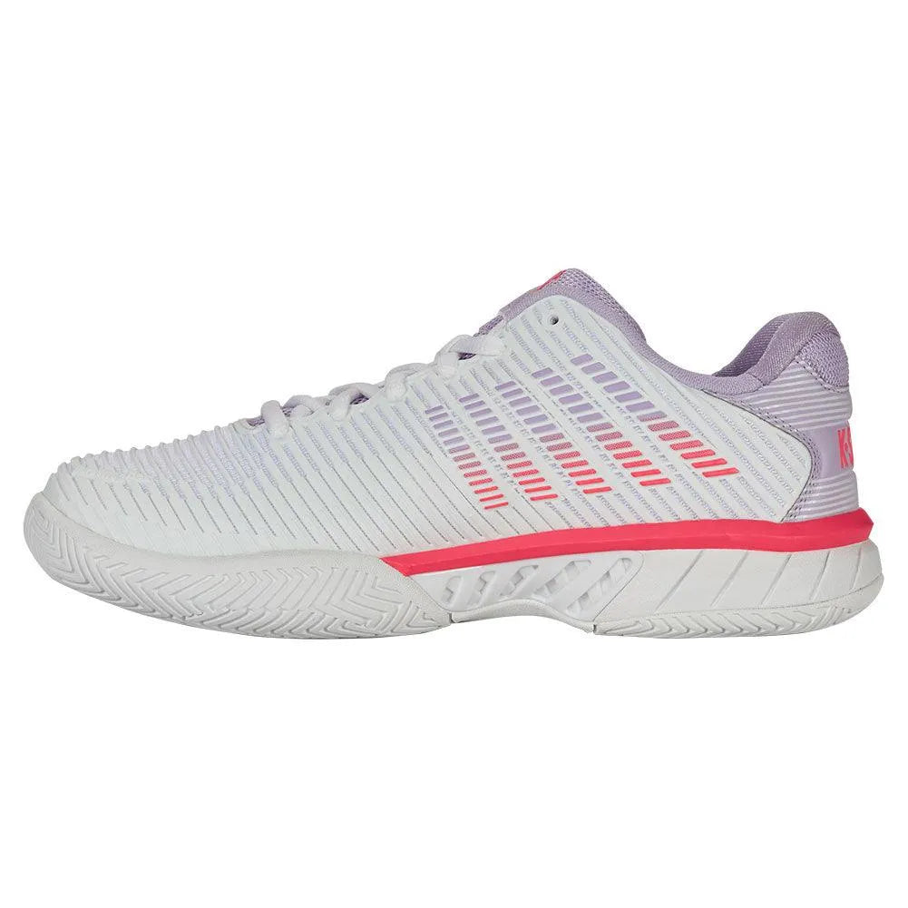 Women's Hypercourt Express 2 Tennis Shoes White and Orchid Petal