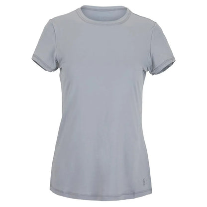 Women's UV Short Sleeve Tennis Top Stone-Apparel-Sofibella-97220-DEFAULT-L-Tennis Express