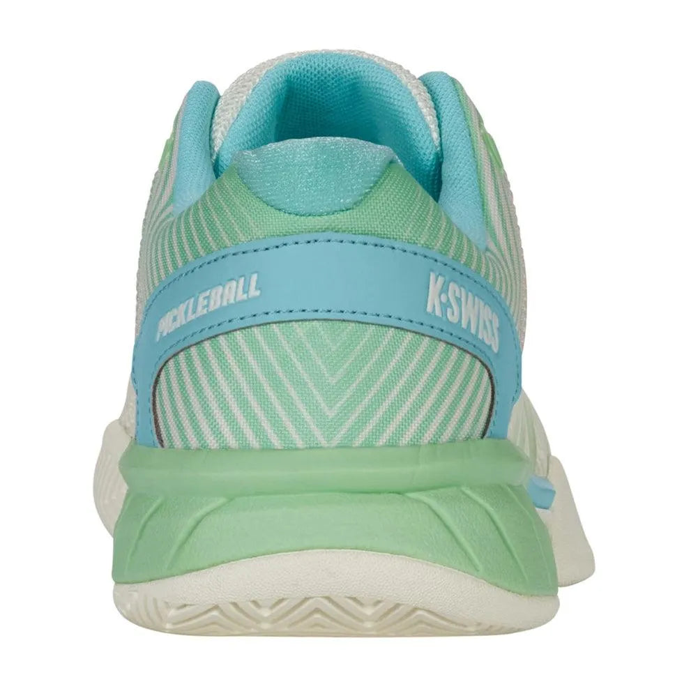 Women's Express Light Wide Pickleball Shoes Egret and Patina Green