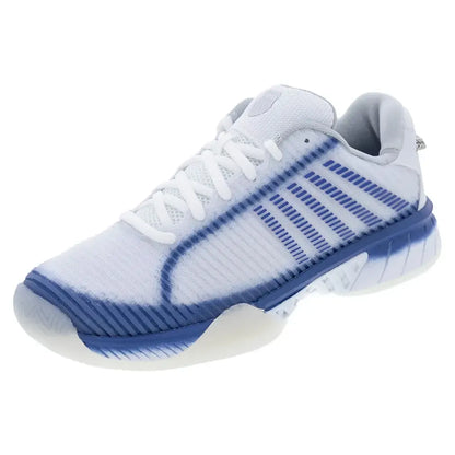 Women's Lucky in Love Hypercourt Express 2 Tennis Shoes White and Electric Blue-Footwear-K-Swiss-97382-110F2501-2copy-Tennis Express
