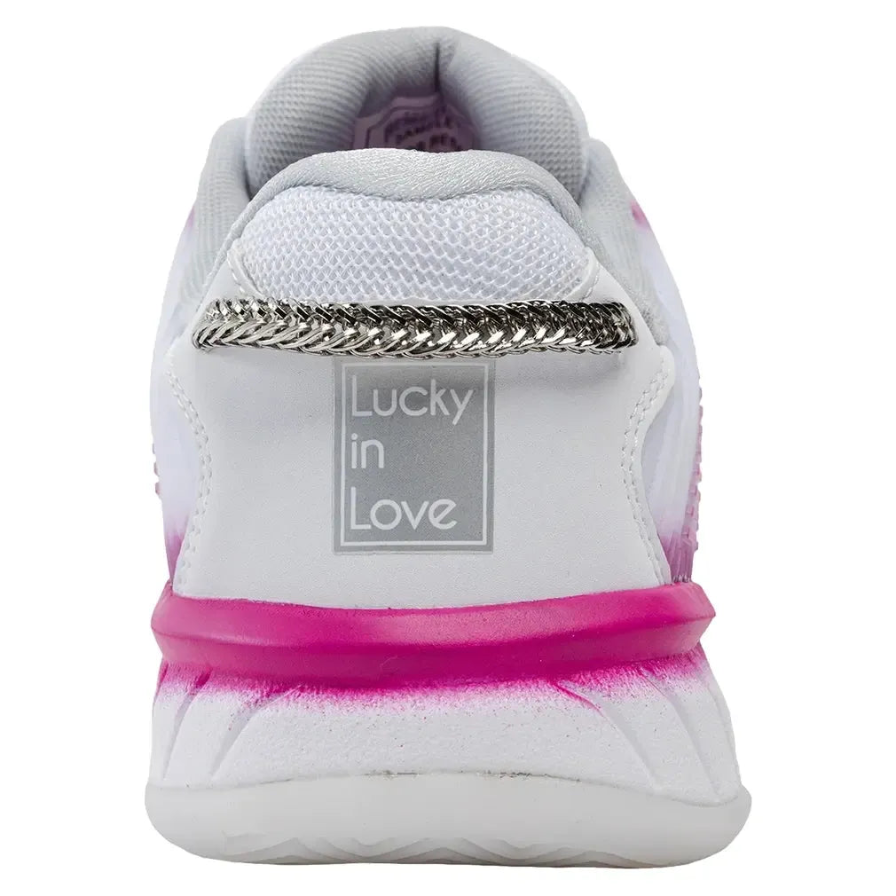 Women's Lucky in Love Hypercourt Express 2 Tennis Shoes White and Mulberry