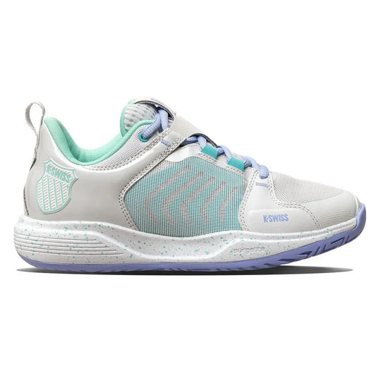 Women's Ultrashot Team Tennis Shoes Nimbus Cloud and Neon Purple-Footwear-K-Swiss-97395-095H24-1-Tennis Express