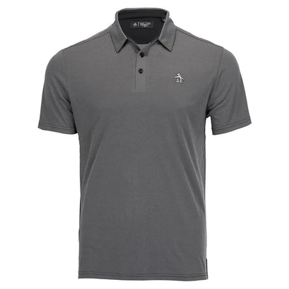 Men's The Oxford Eco Birdseye Tennis Polo-Apparel-Penguin-97881-001_CAVIAR-L-Tennis Express
