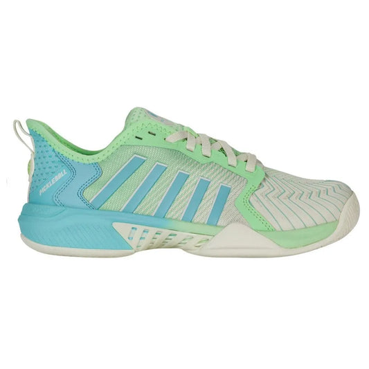 Women's Pickleball Supreme Shoes Egret and Patina Green