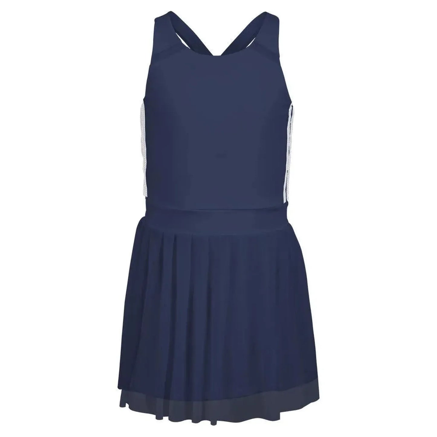 Girls' Game Time Tennis Dress-Apparel-Lucky In Love-97966-400_NAVY-L-Tennis Express