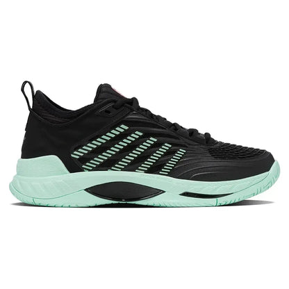 Women's Hypercourt Supreme 2 Tennis Shoes Black and Neon Mint