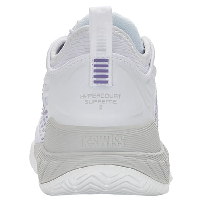 Women's Hypercourt Supreme 2 Tennis Shoes White and Lunar Rock