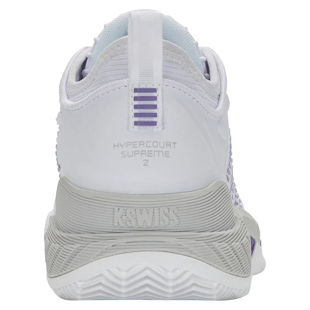Women's Hypercourt Supreme 2 HB Clay Tennis Shoes White and Lunar Rock
