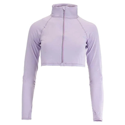 Women's Full Zip Tennis Crop Top