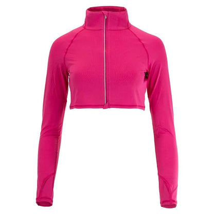 Women's Full Zip Tennis Crop Top