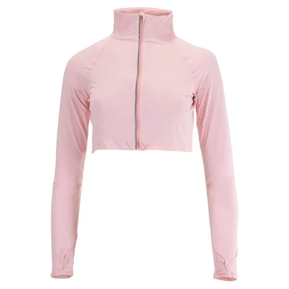 Women's Full Zip Tennis Crop Top