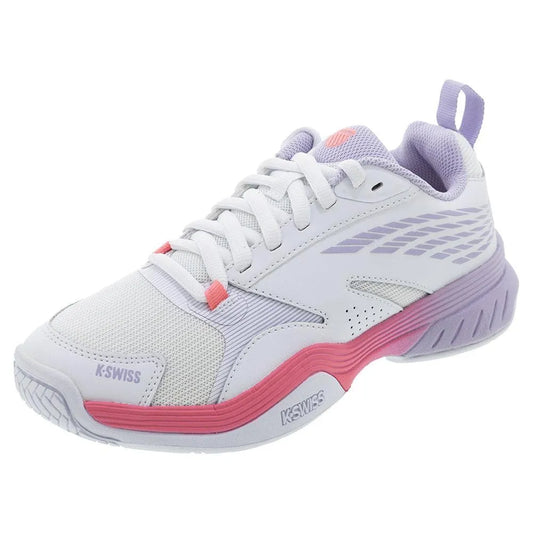 Women's SpeedEx Tennis Shoes White and Orchid Petal-Footwear-K-Swiss-99190-182-M-Tennis Express