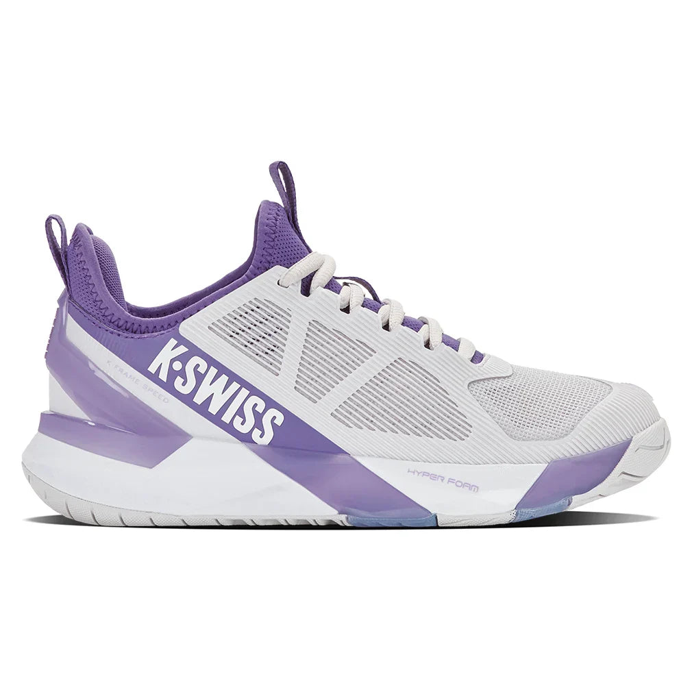 Women's K-Frame Speed Tennis Shoes Nimbus Cloud and White