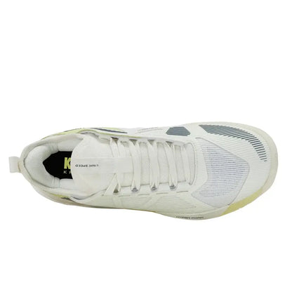 Women's K-Frame Speed Tennis Shoes Blanc de Blanc and Luminary Green
