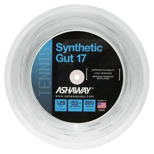 Synthetic Gut 17G 720 Foot Tennis String Reel-Strings-Ashaway-ASYNGUT17R-w-1-Tennis Express