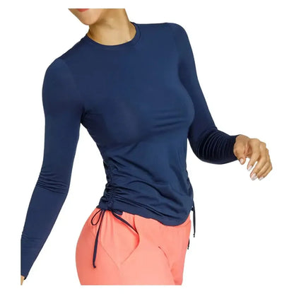 Women's Chandra Long Sleeve Tennis Top Navy Blue