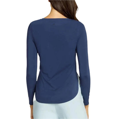 Women's Panem Long Sleeve Tennis Top Navy Blue-Apparel-Tail-AX3033-5347F24-1-2-[Sku]-Tennis Express