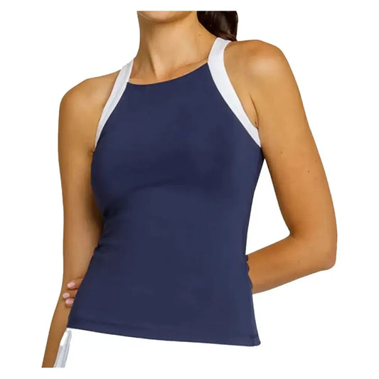 Women's Zoraya Hi-Neck Tennis Tank Navy Blue-Apparel-Tail-AX3100-5347F24-Tennis Express