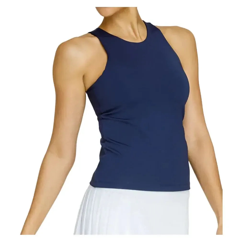 Women's Foundation Hi-Neck Tennis Tank Navy Blue