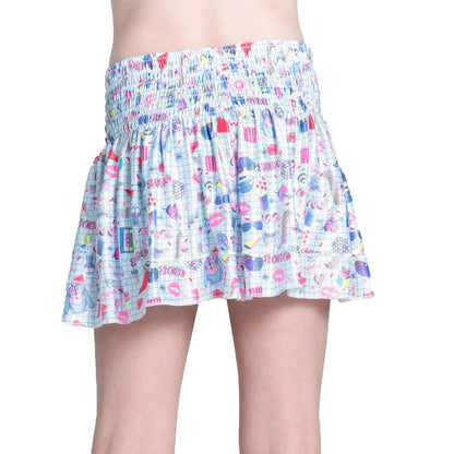 Girls' Diva Smocked Tennis Skort Multicolor