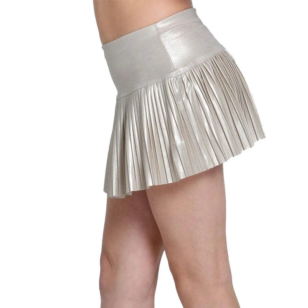 Girls' All Matte Pleated Tennis Skort Champagne