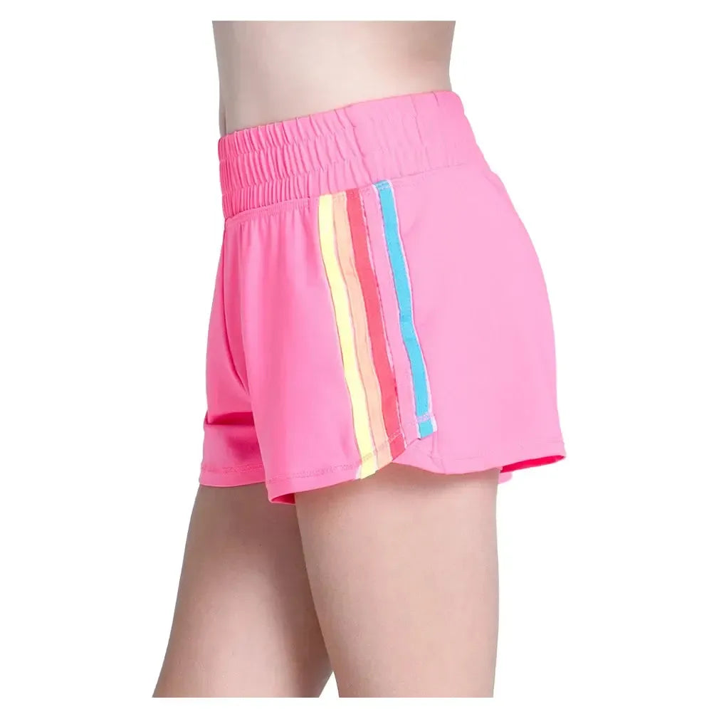 Girls' Prisma Stripe Tennis Short Pink