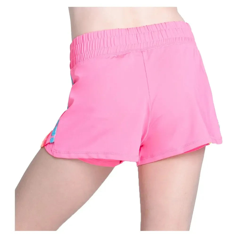 Girls' Prisma Stripe Tennis Short Pink