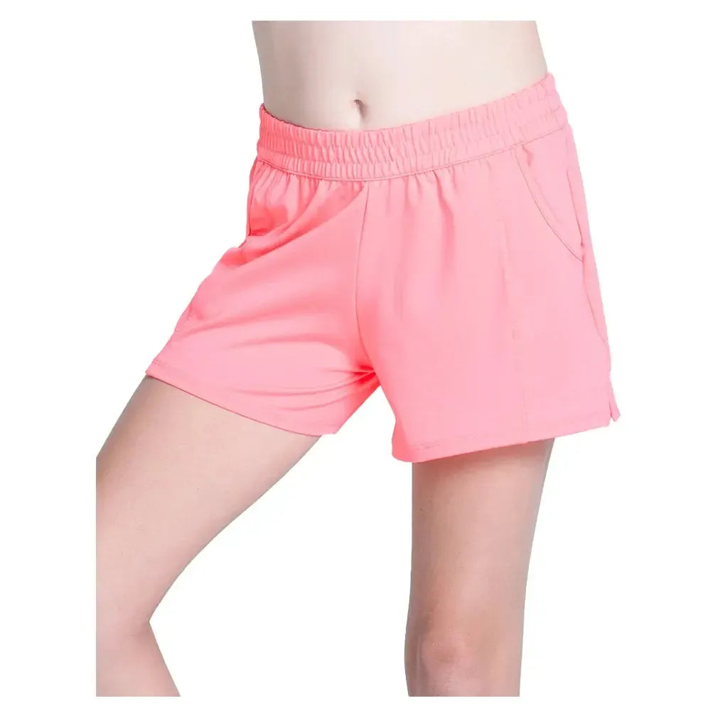 Girls' Real Cool Pocket Tennis Short Flamingo-Apparel-Lucky In Love-B160-670S25-Tennis Express