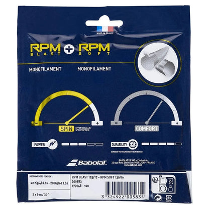 RPM Blast 17 + RPM Soft 16 Hybrid Tennis String