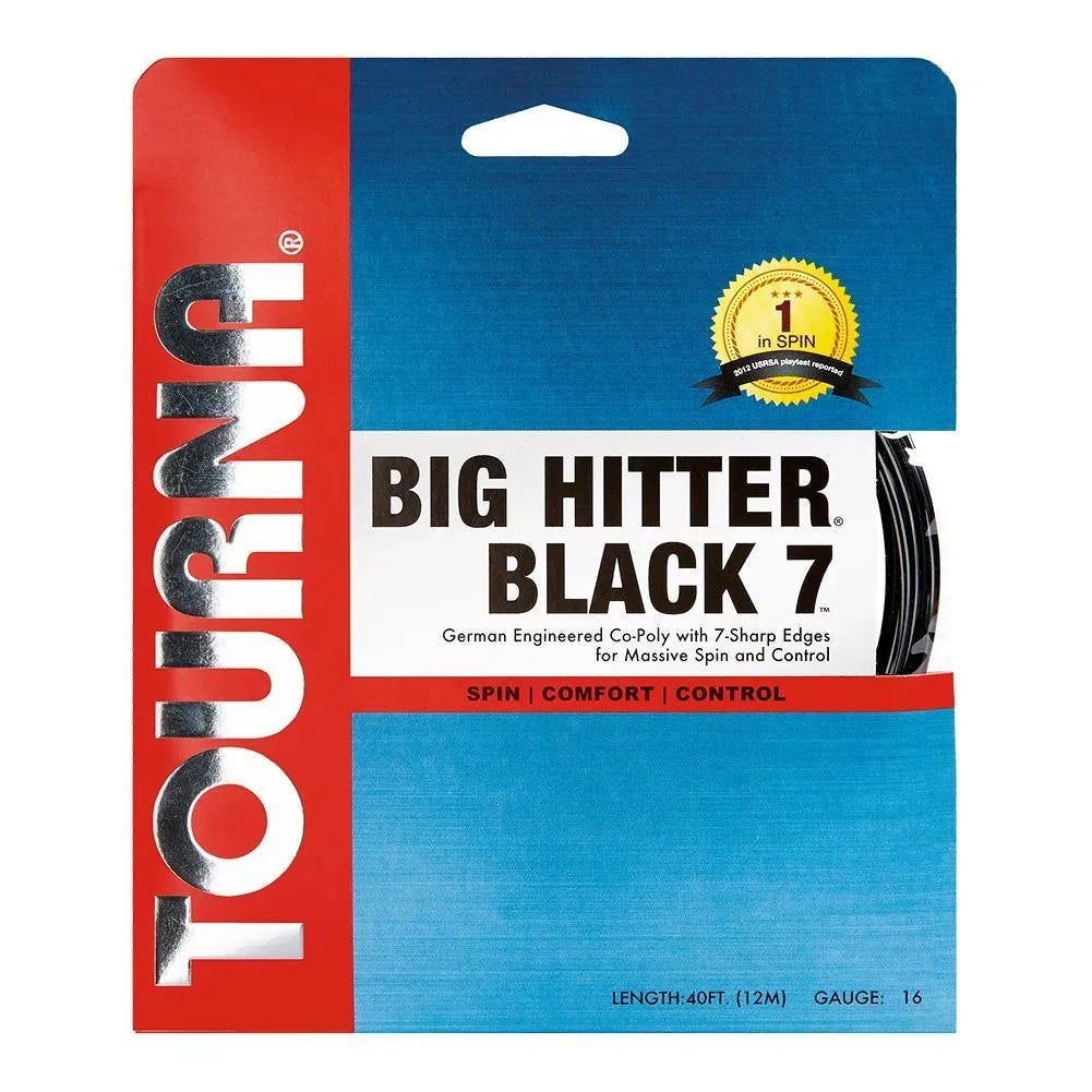 Big Hitter Black 7 16G Tennis String-Strings-Tourna-BHBK7-16-SET-1-Tennis Express