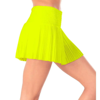 Women's Long Pleated Smocked Tennis Skort