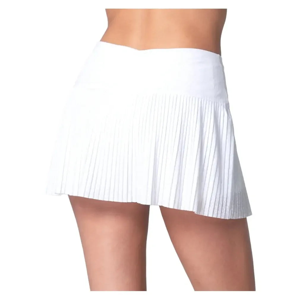 Women's Cheetah Pleated Tennis Skort White