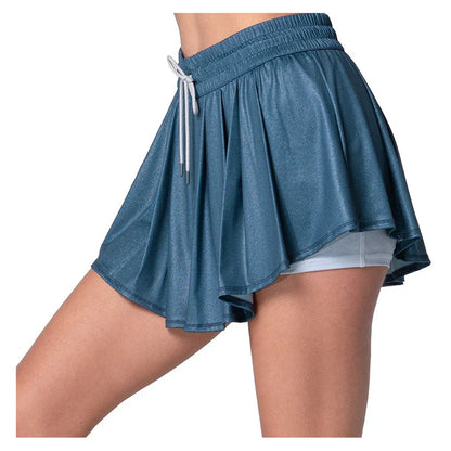 Women`s High Waist All That Shimmers Tennis Skort Midnight