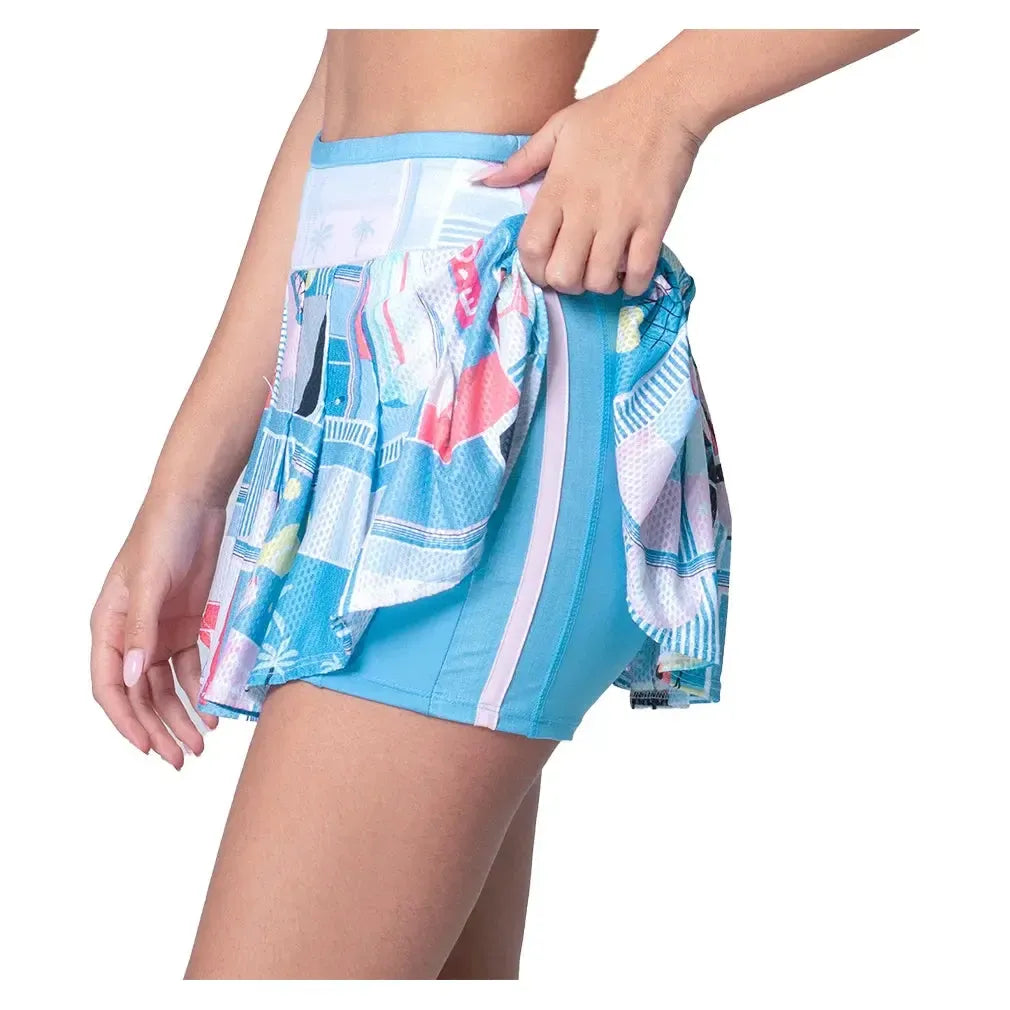 Women's Linen Intuition Tennis Skort Periwinkle