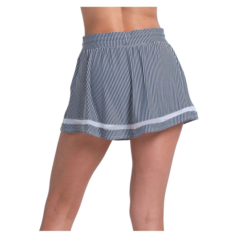 Women's High Waist Seersucker Tennis Skort