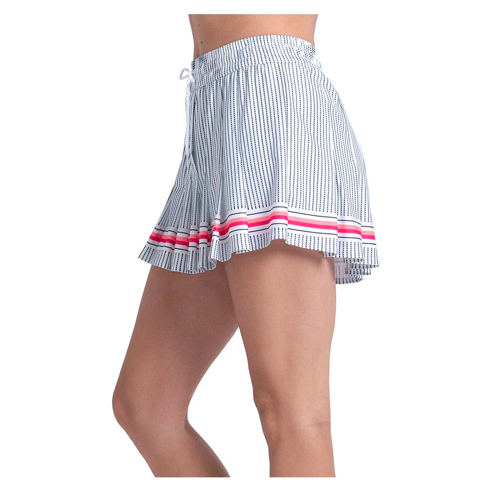 Women's High Waisted Glow Stripe Tennis Skort Multicolor