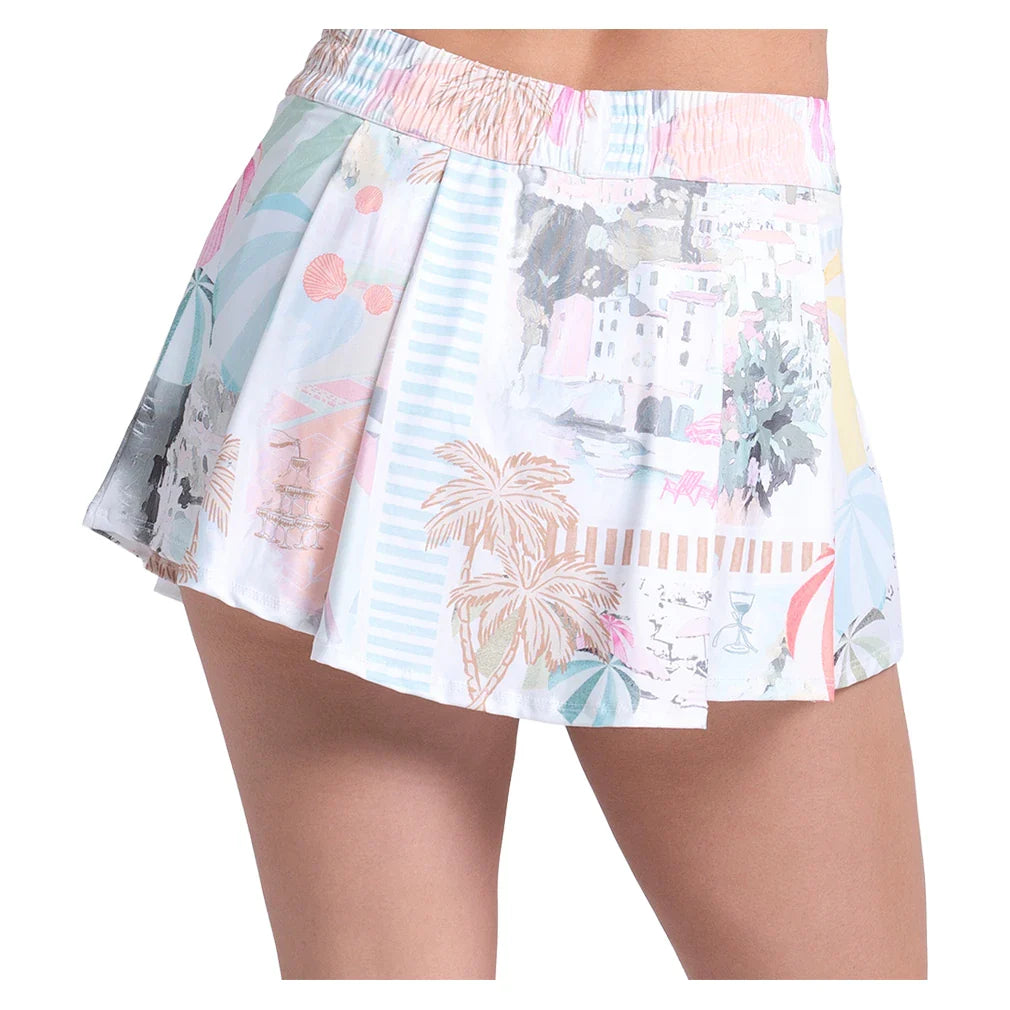 Women's High Waist Riviera Breeze Tennis Skort White